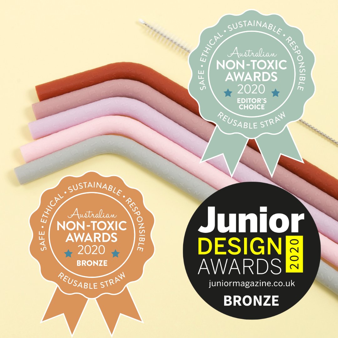 Silicone straws by We Might Be Tiny