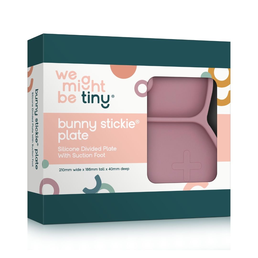 Bunny Stickie® Plate - Dusty Rose