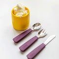 toddler cutlery set plum