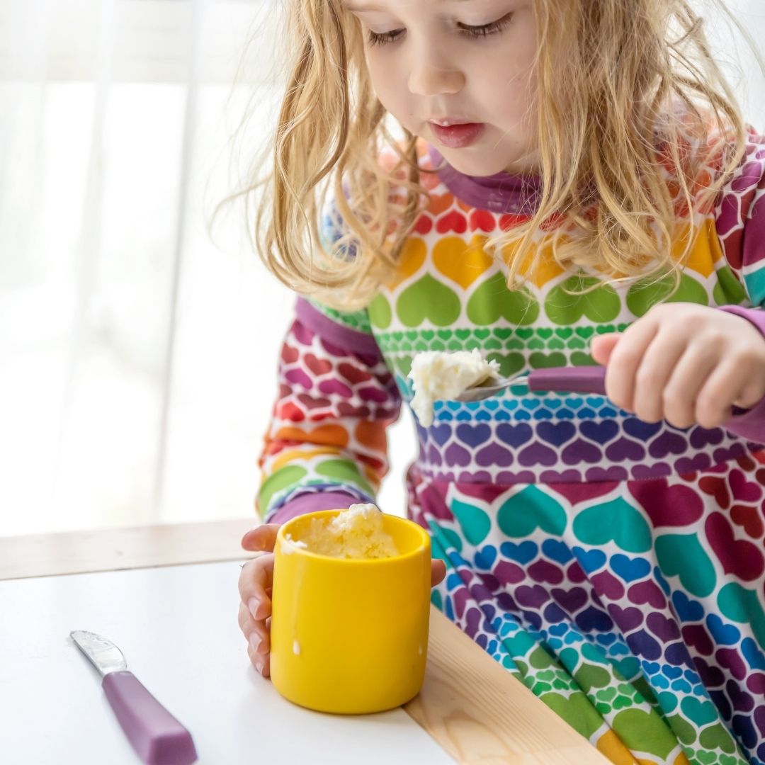 toddler cutlery set plum