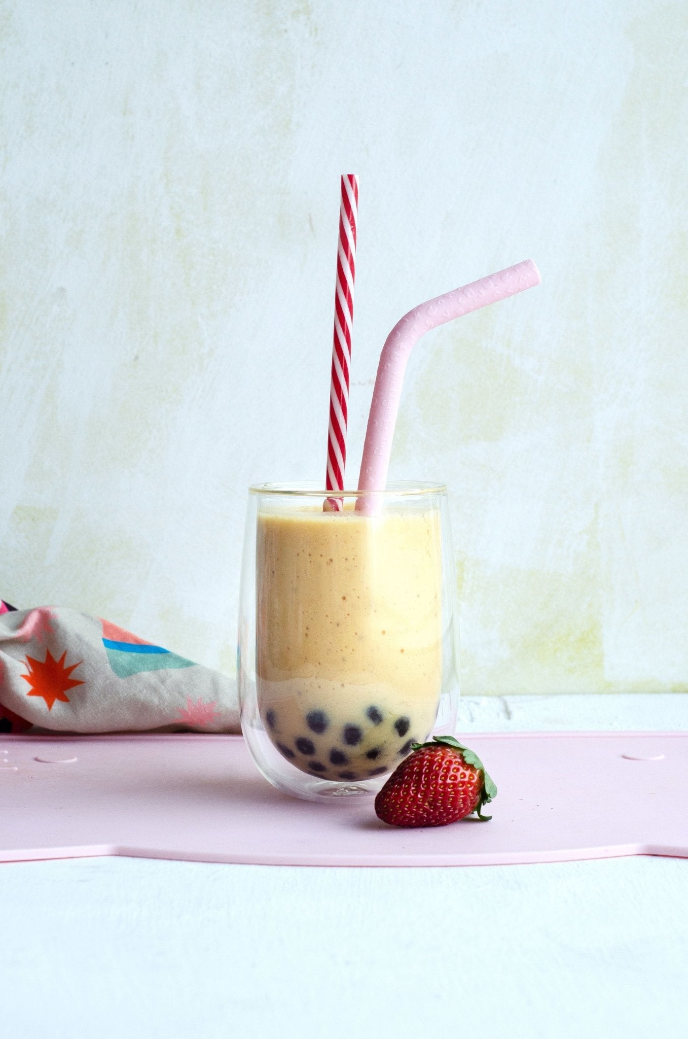 Easy-Peasy Homemade Mango Bubble Tea