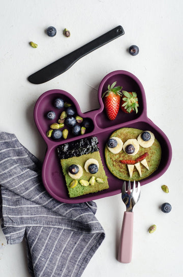 healthy halloween monster pancakes