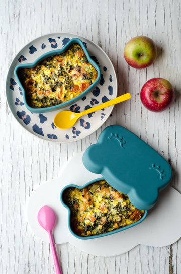 Kale and Salmon Quiche