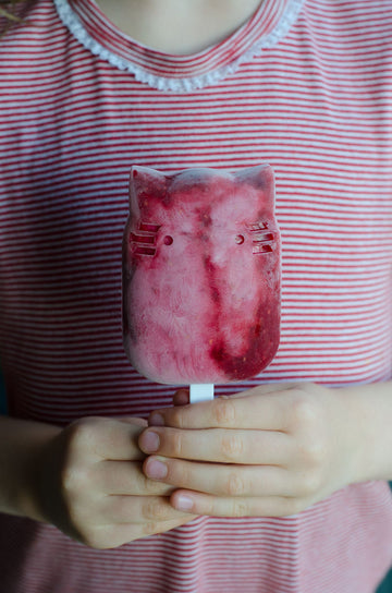 Raspberries and Cream Popsicles