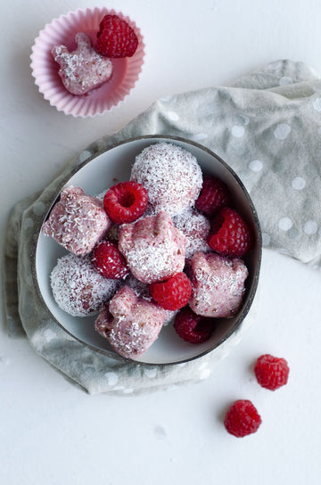 Super Easy Raspberry & Coconut Amazeballs 