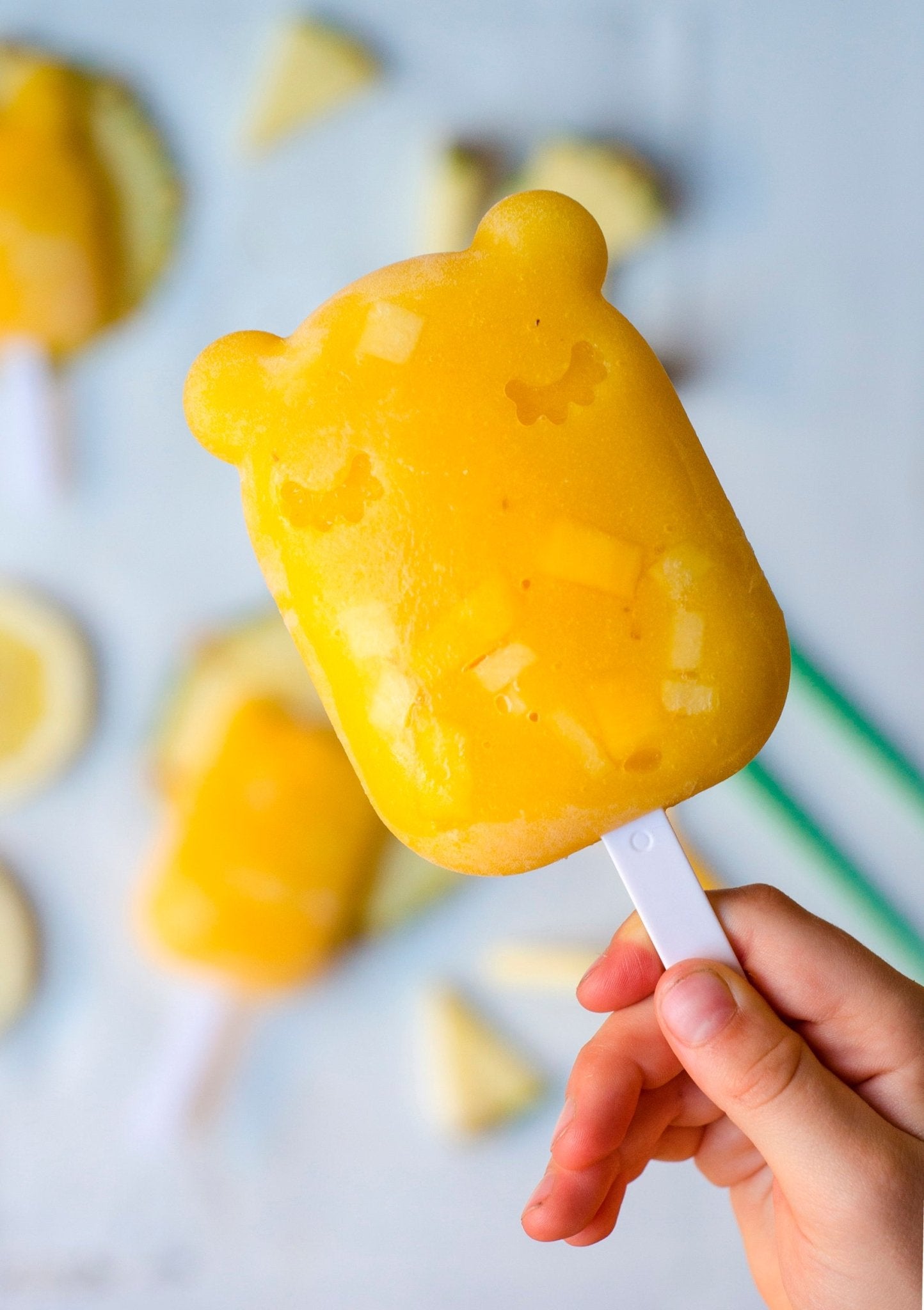 Healthy home made icy pole - tropical delight