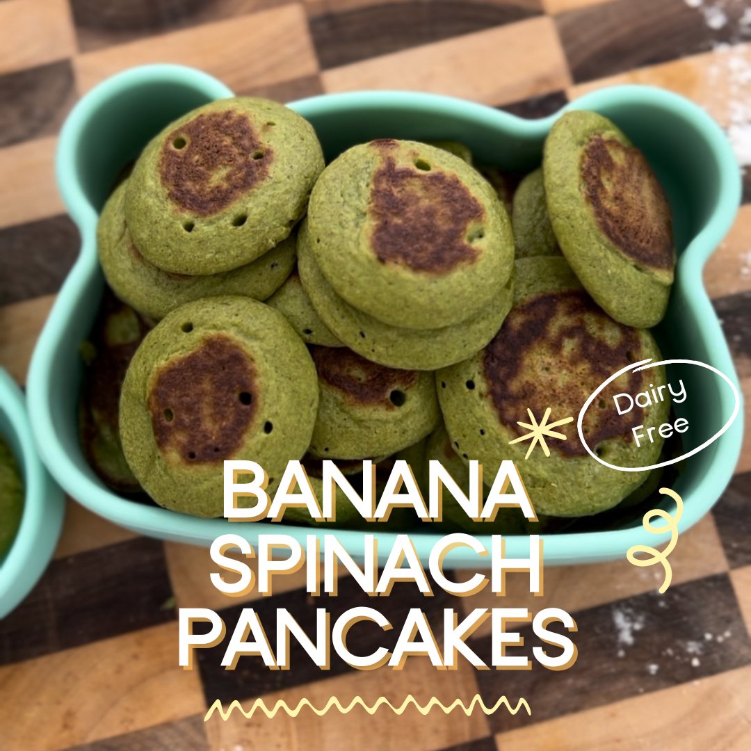 Delicious and Nutritious: Banana Spinach Pancakes (Dairy-Free) for Easy Baby-Led Weaning