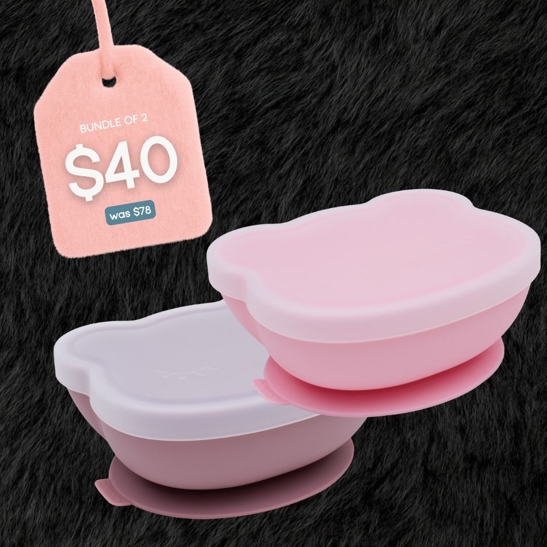 Bundle of 2 Stickie® Bowls - Dusty Rose & Powder Pink