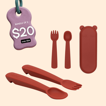 Bundle of 2 Feedie® Fork & Spoon Sets - Rust