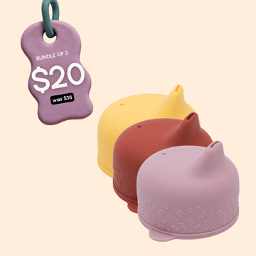 Bundle of 3 Sippie Lids - Yellow, Rust & Dusty Rose