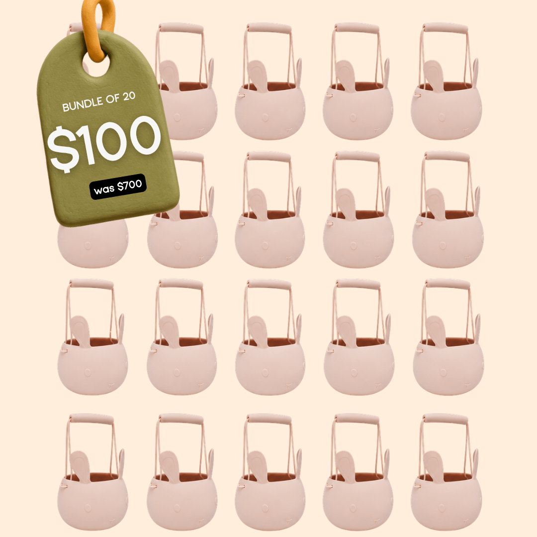 Bundle of 20 x Easter Bunny Basket - Blush