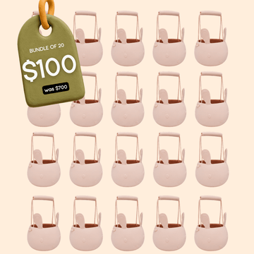 Bundle of 20 x Easter Bunny Basket - Blush
