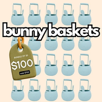 Bundle of 20 x Easter Bunny Basket - Pistachio