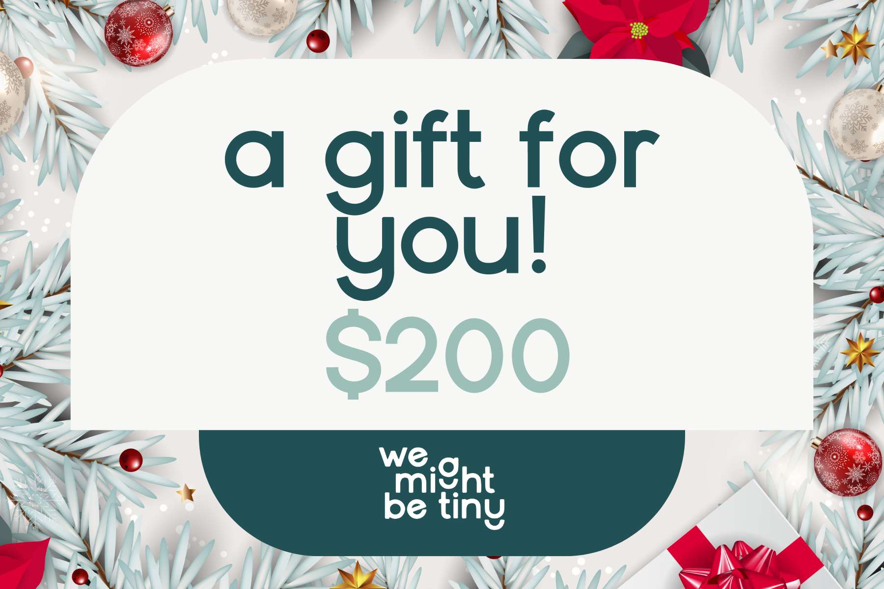 Christmas Gift Card from We Might Be Tiny