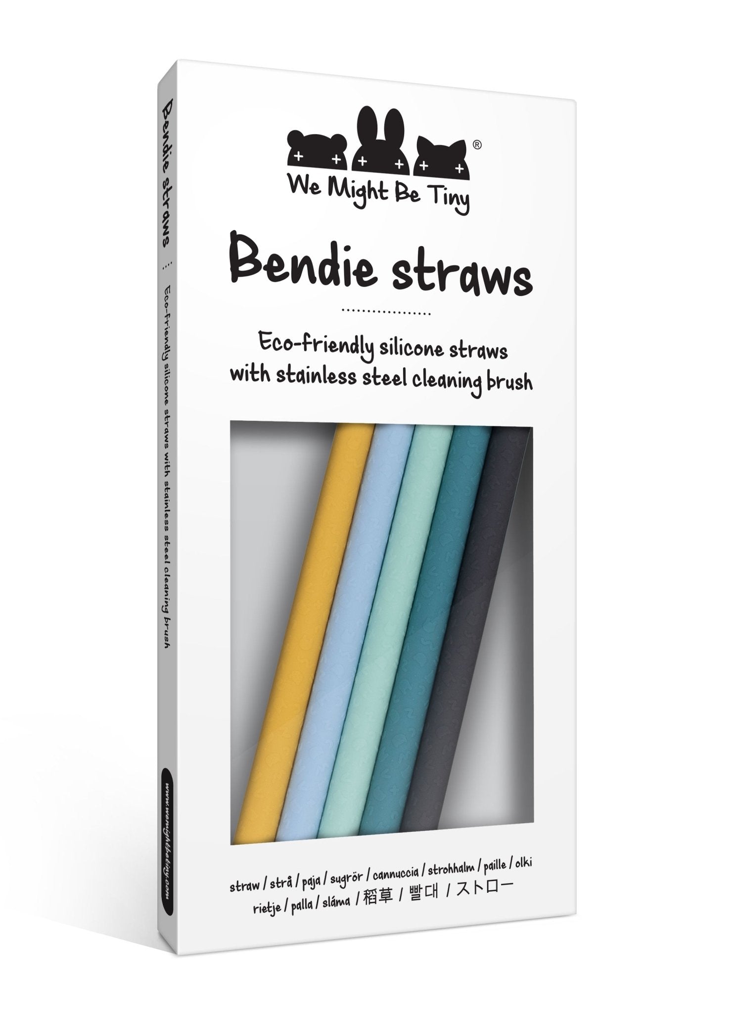 Packaged Silicone Bendie Straws by We Might Be Tiny