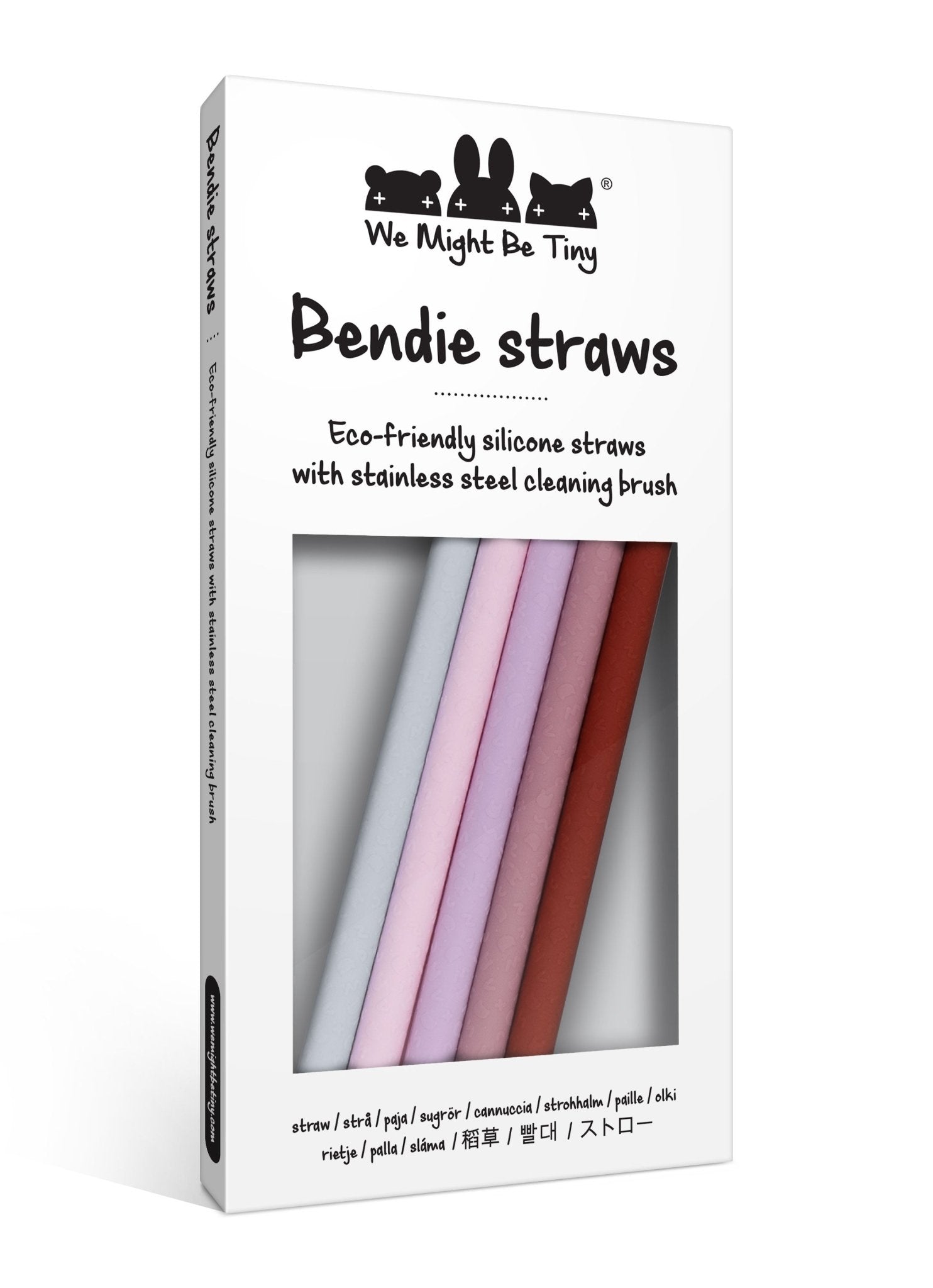 Packaged Silicone Bendie Straws in Earth & Blooms