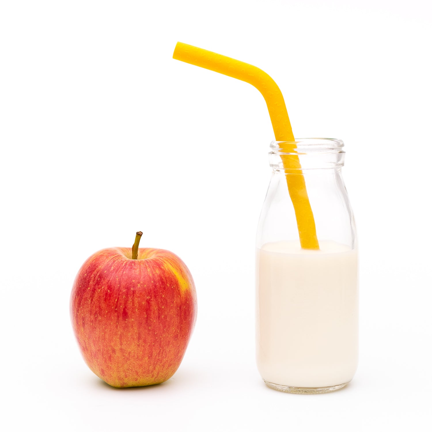 Silicone Bendie Straw Yellow