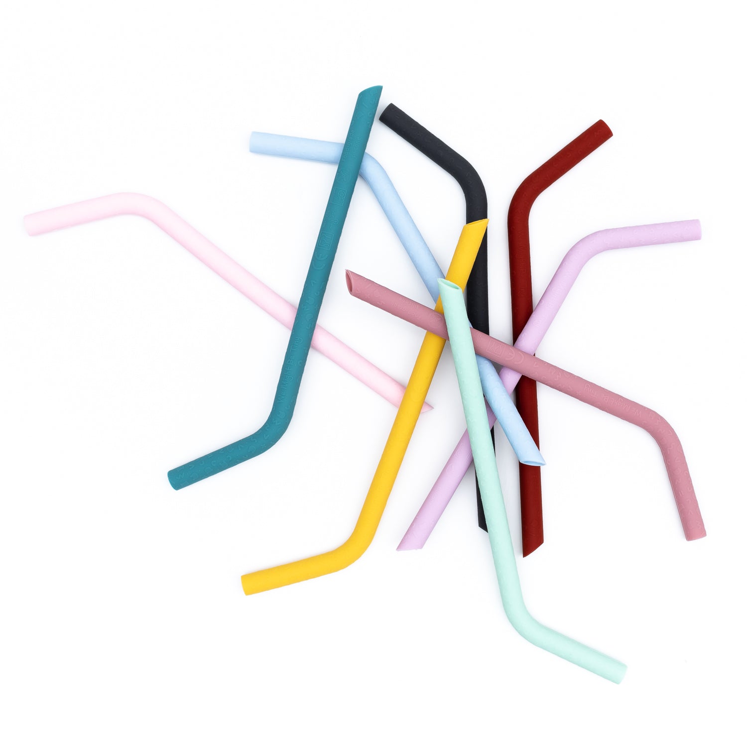 All colours of silicone straws