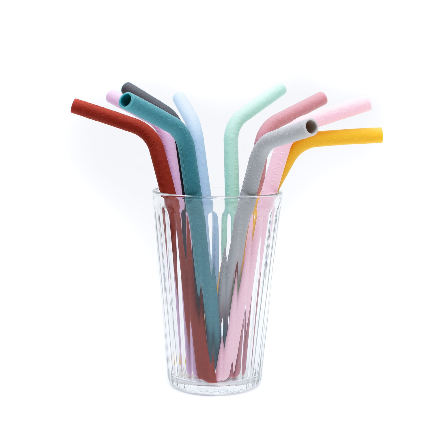 Silicone straws in a range of colours by We Might Be Tiny