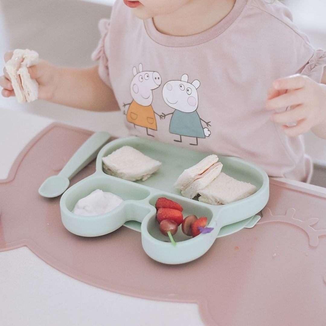 Bunny Suction Plate For Kids Mint