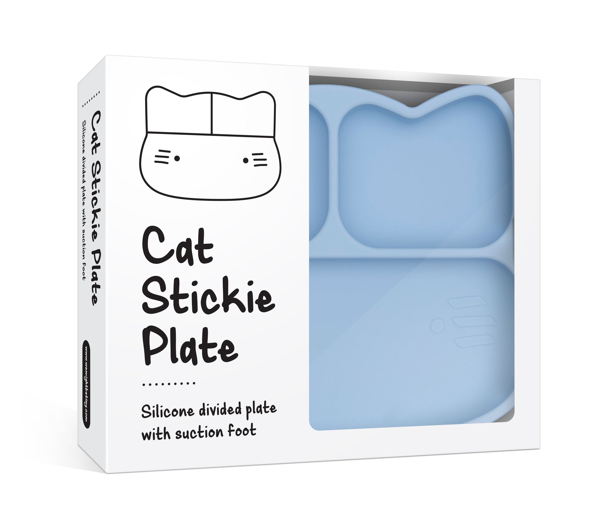Cat Stickie® Plate - Powder Blue