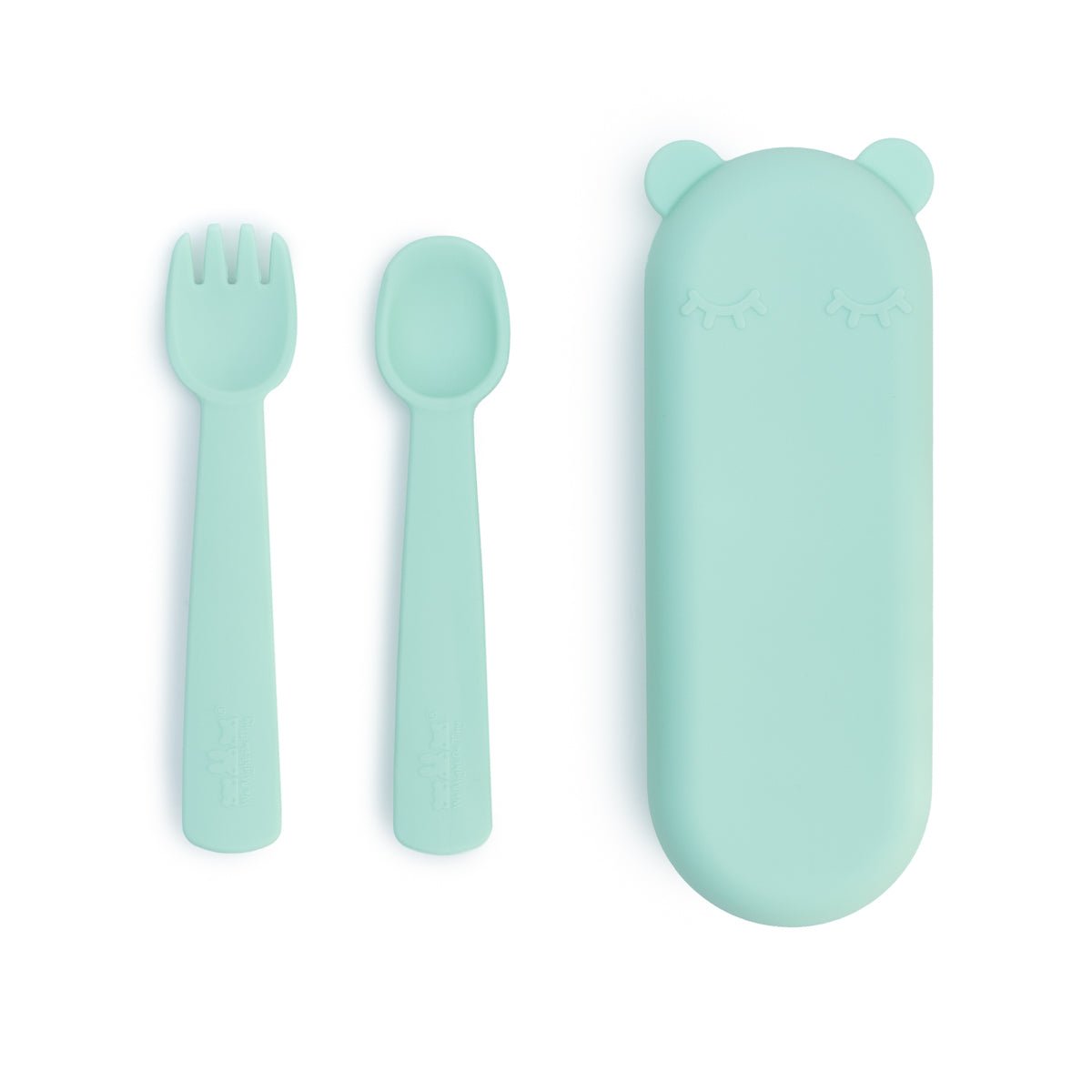 First Foods Baby Fork and Spoon Set With Case Mint