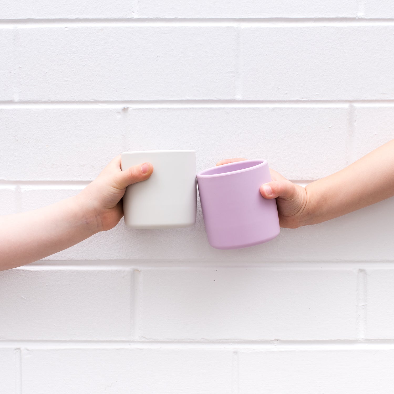 Two silicone drinking cups
