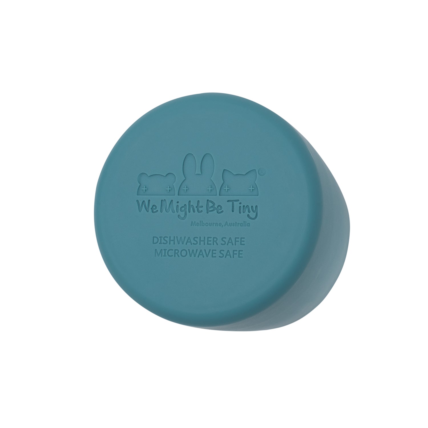 Bottom of silicone drinking cup blue dusk