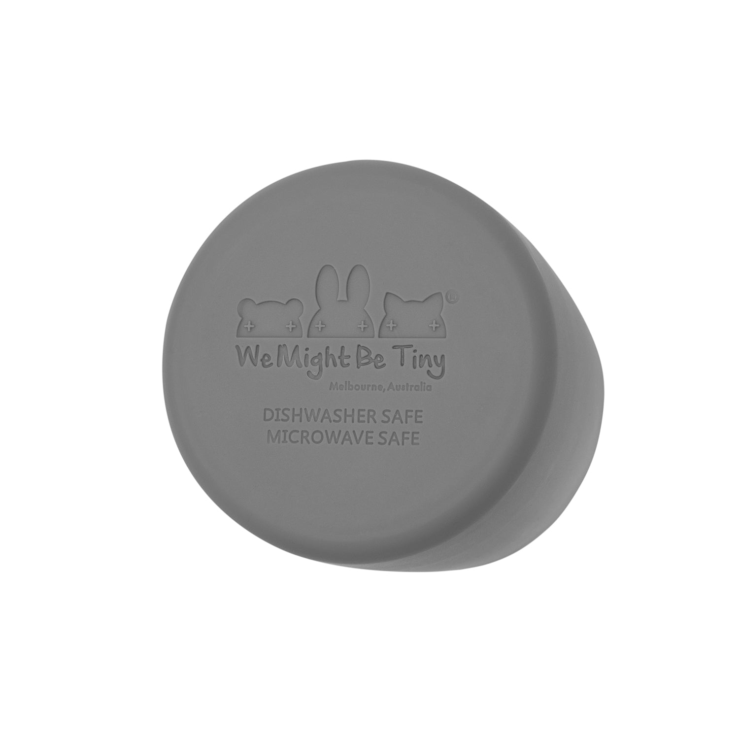Bottom of grey silicone cup