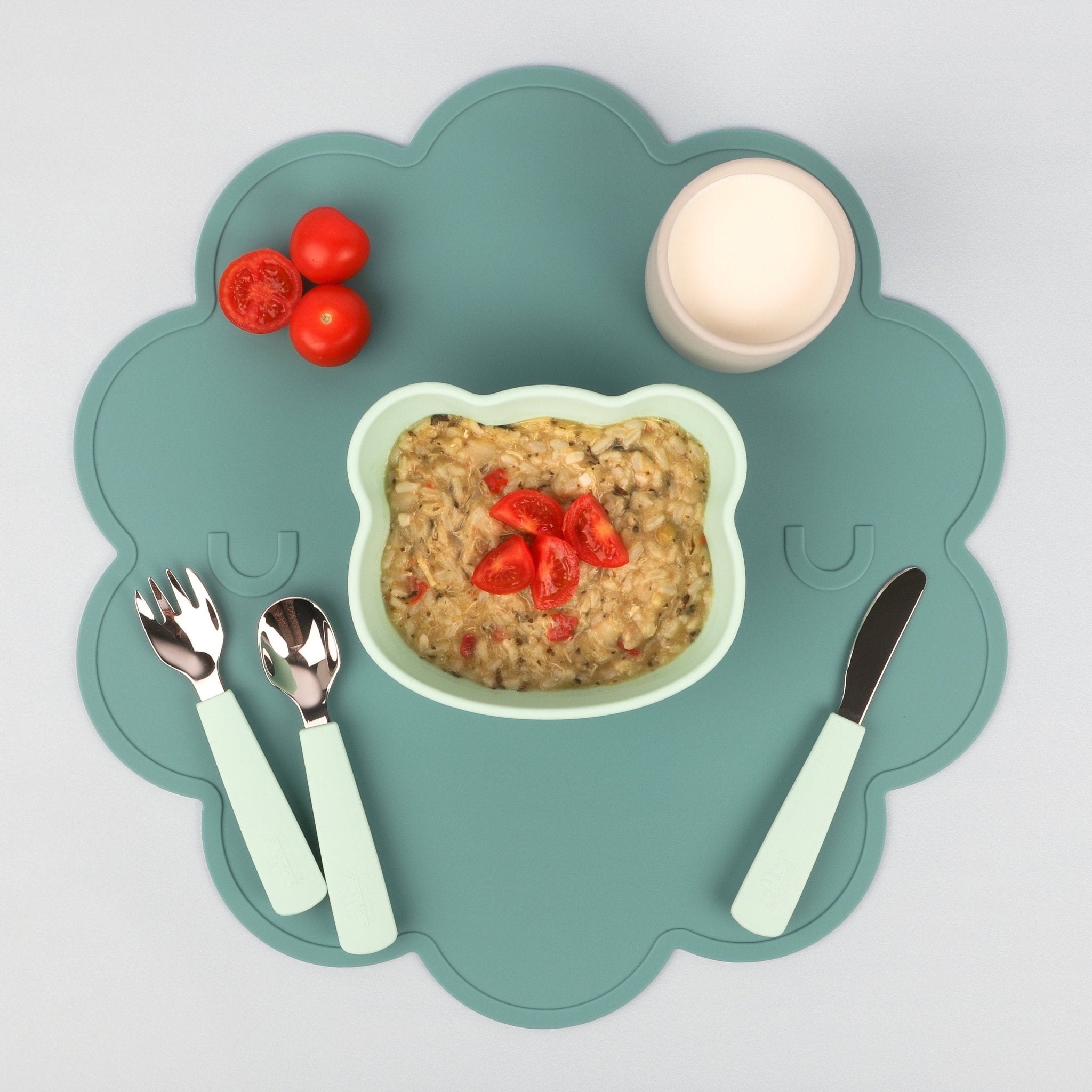 Toddler Feedie® Cutlery Set - Minty Green