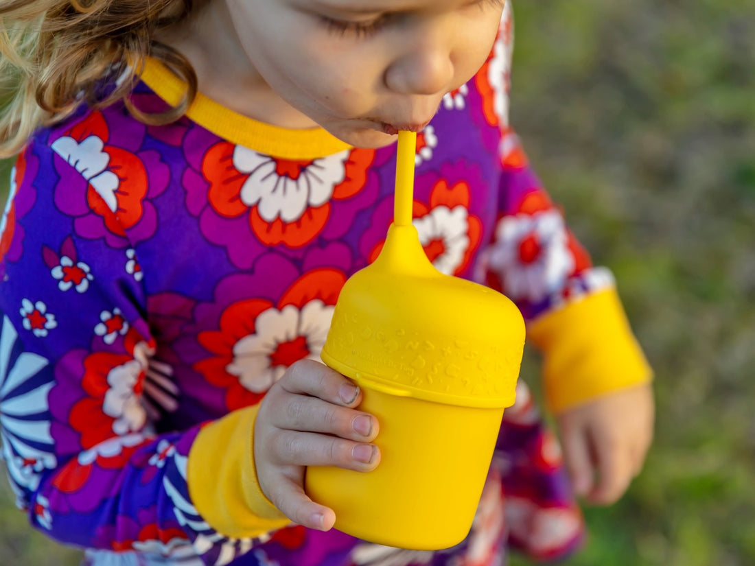 The Sippie Lid - The No-Spill Sippy Cup Lid with Straw in Yellow