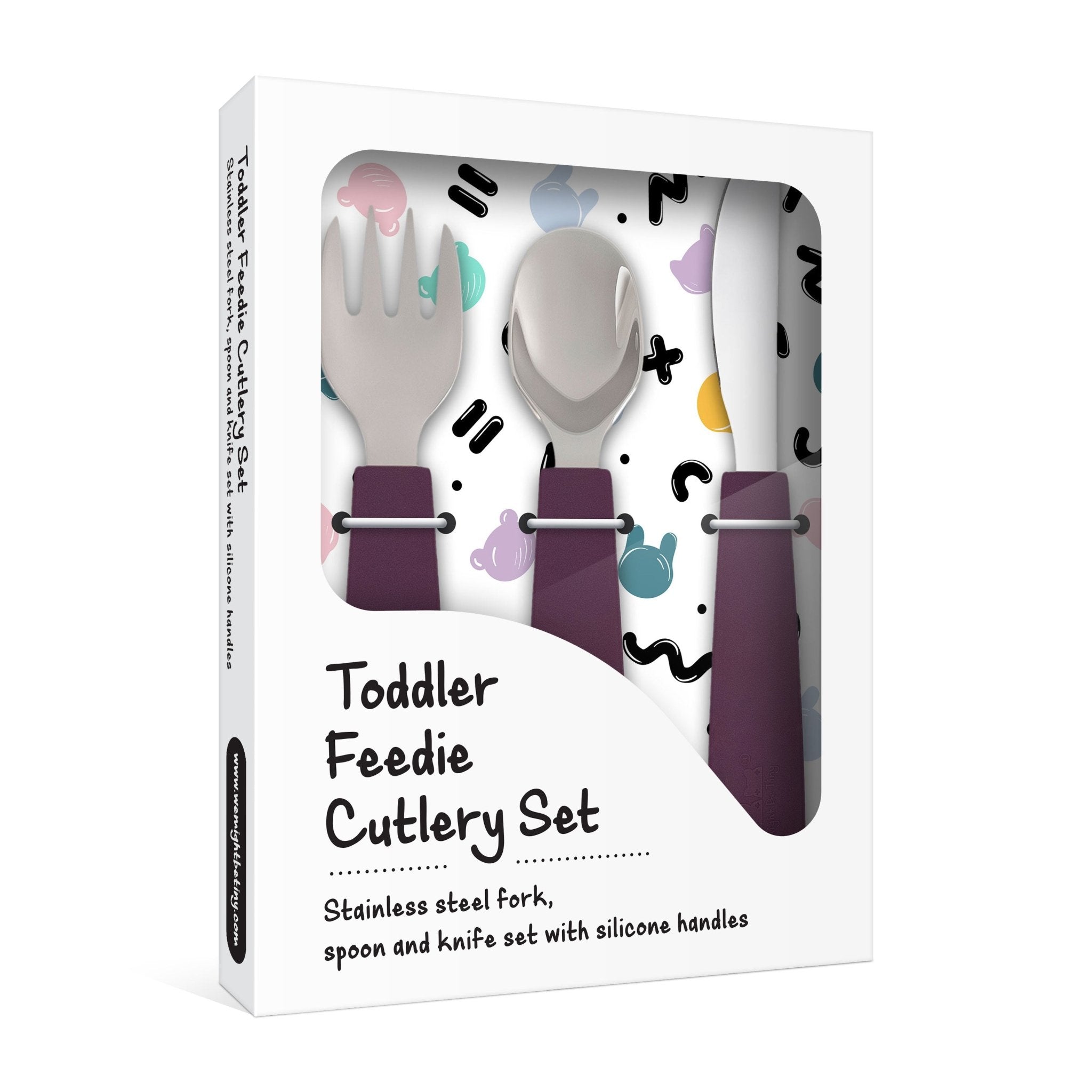 Toddler Feedie® Cutlery Set - Plum