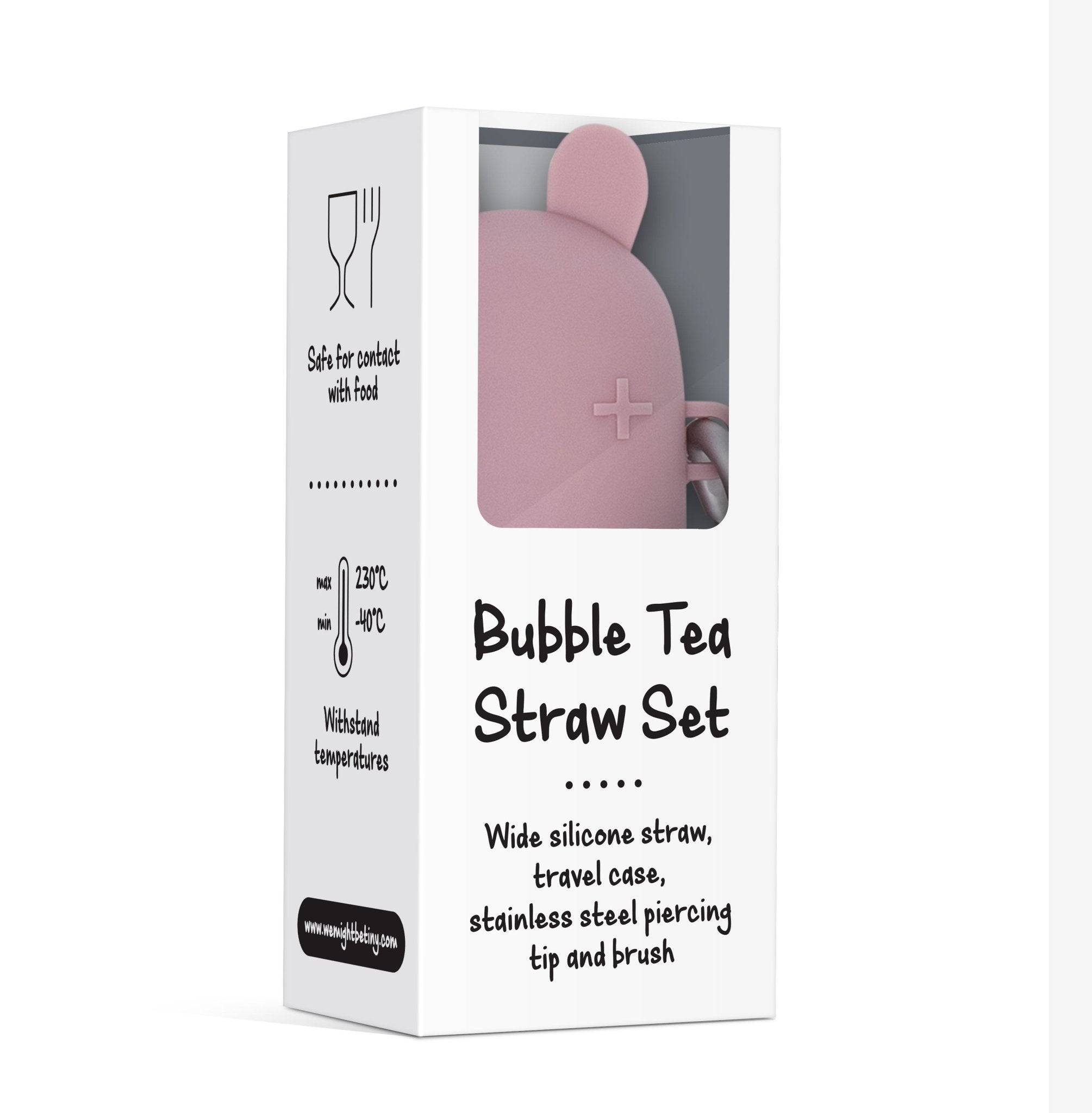 Keepie + Bubble Tea Straw Set - Dusty Rose