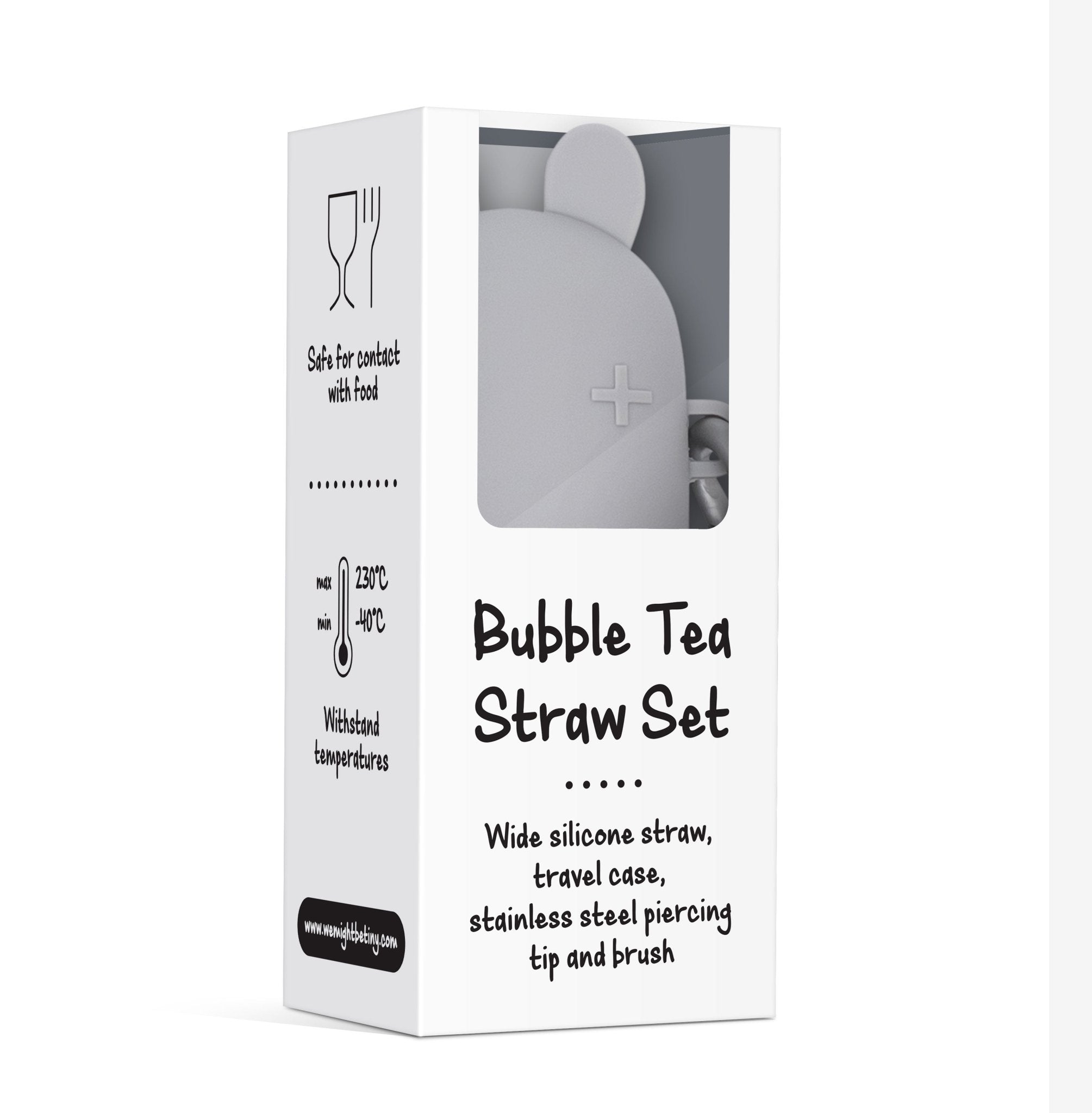 Keepie + Bubble Tea Straw Set - Grey