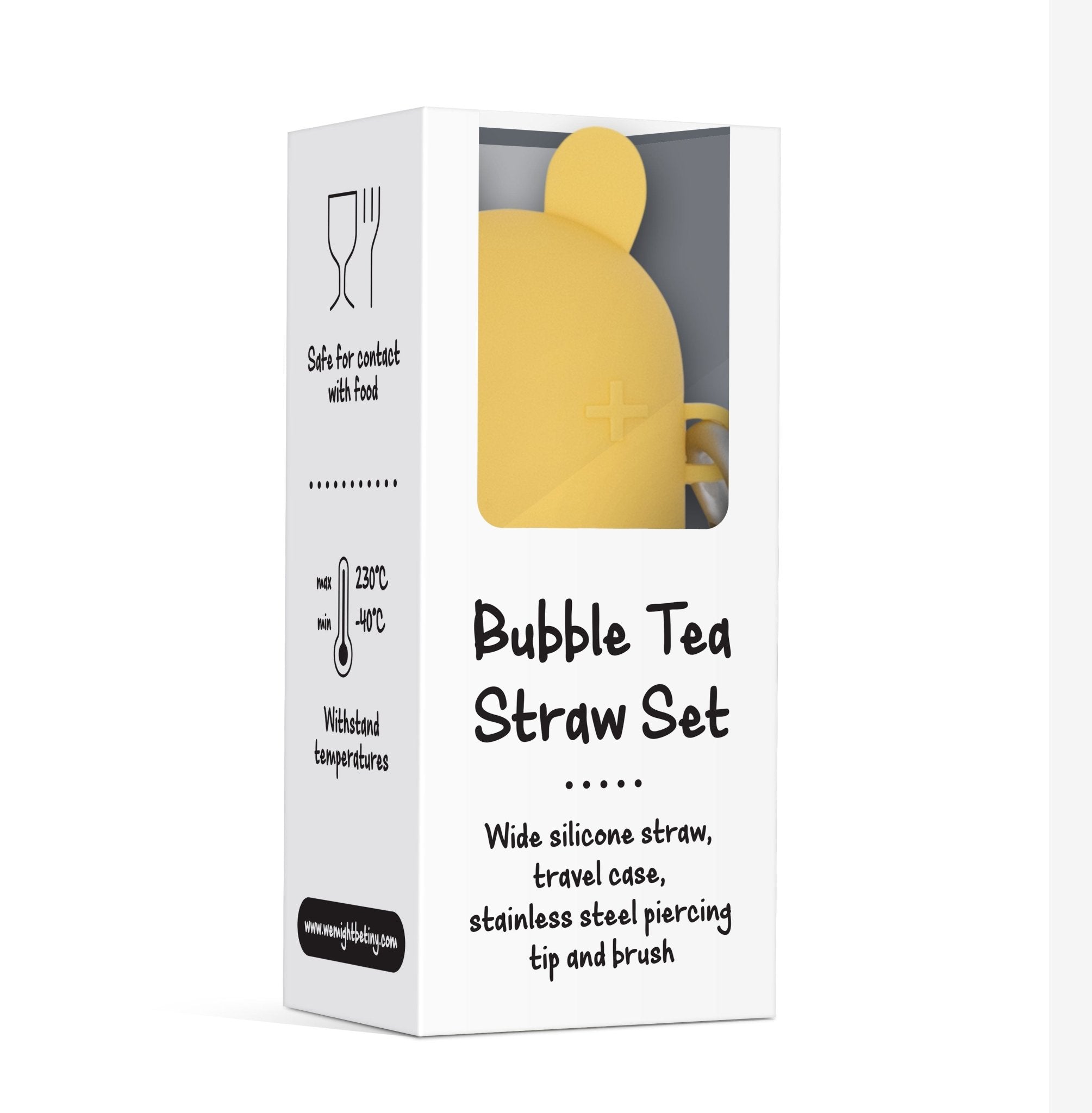 Keepie + Bubble Tea Straw Set - Yellow