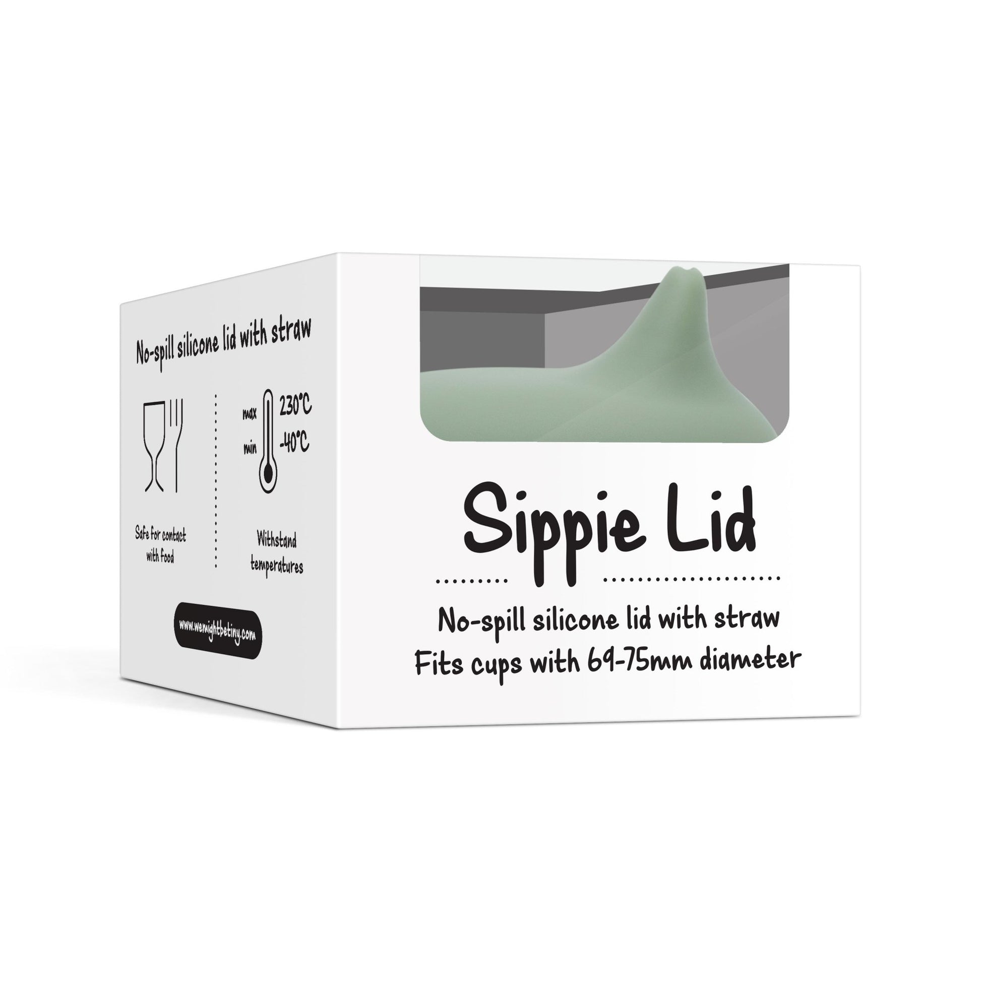 The Sippie Lid - The No-Spill Sippy Cup Lid with Straw in Sage