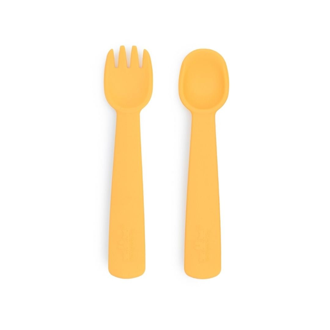 Feedie® Fork & Spoon Set - Mustard