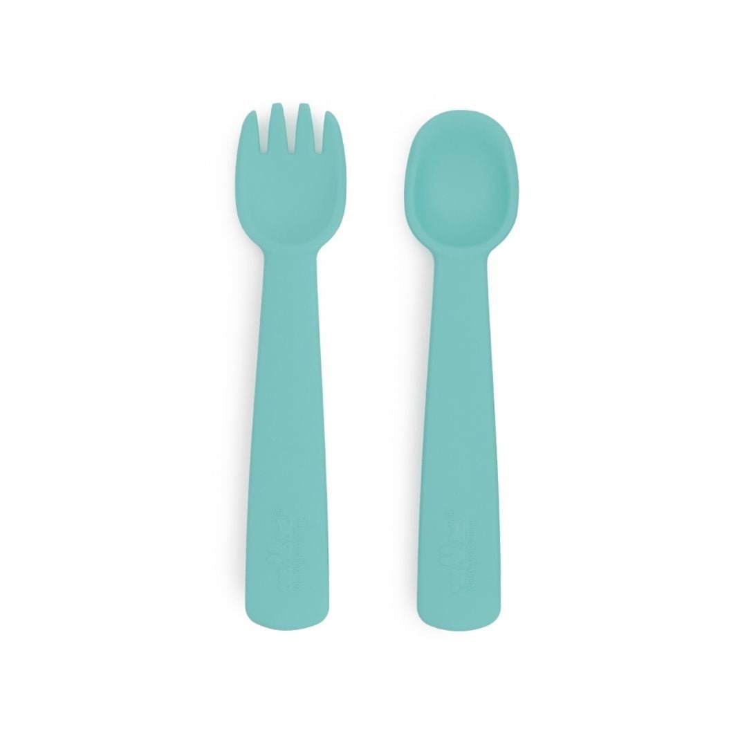 Feedie® Fork & Spoon Set - Pistachio