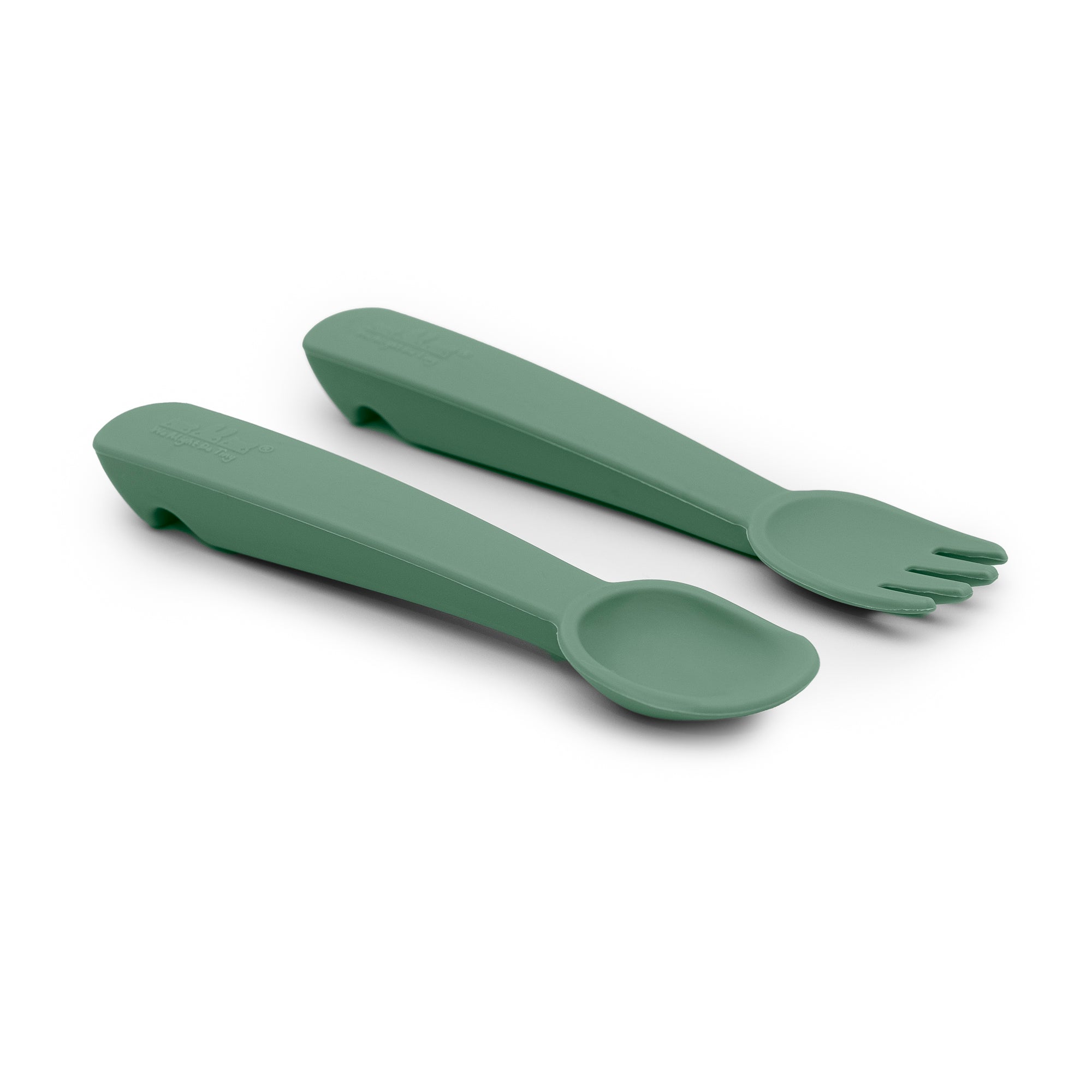 baby spoon fork silicone sage