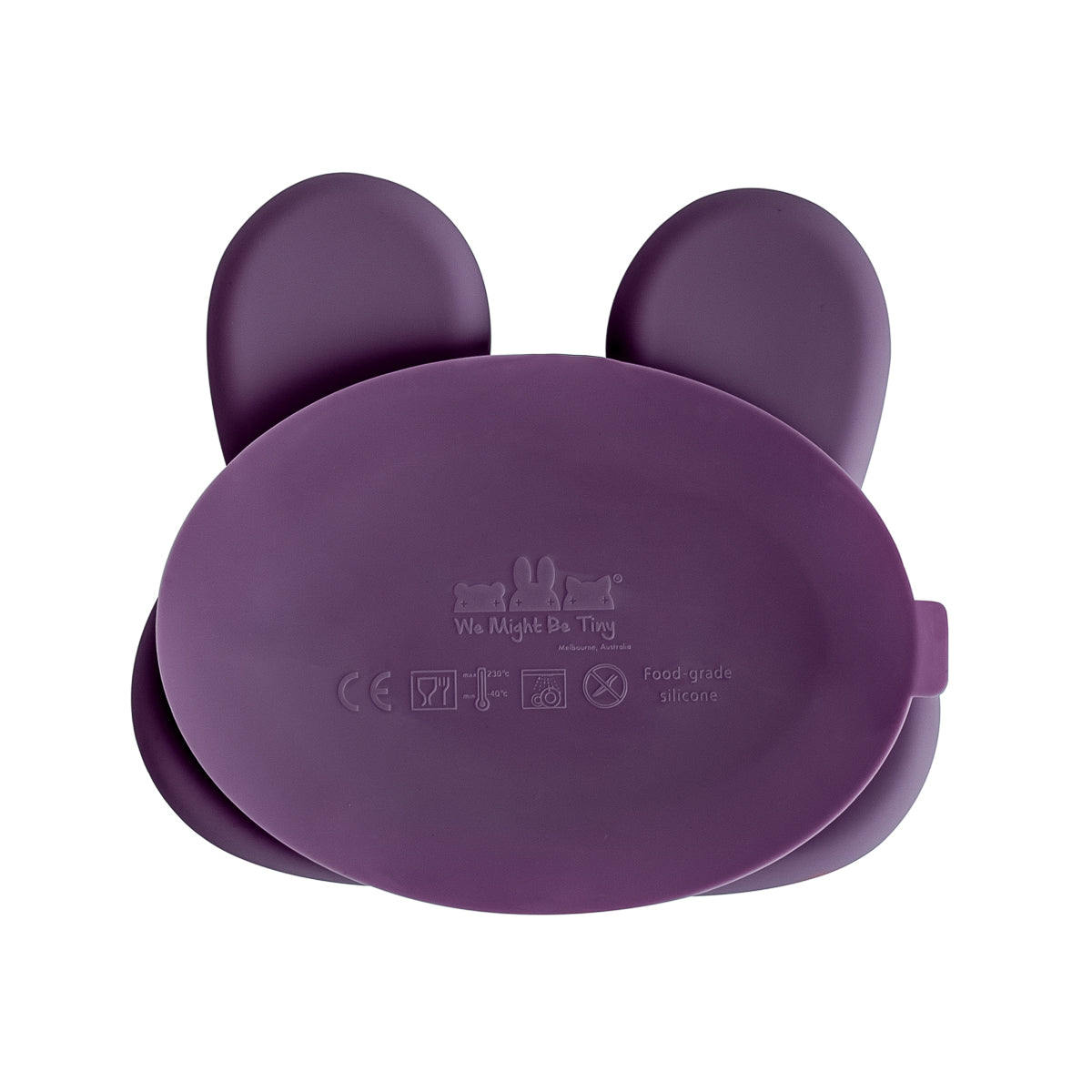 Bunny Stickie Plate in Plum