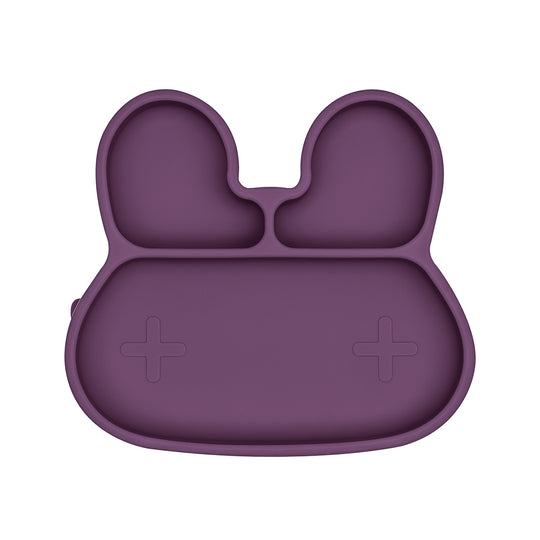Bunny Stickie Plate in Plum