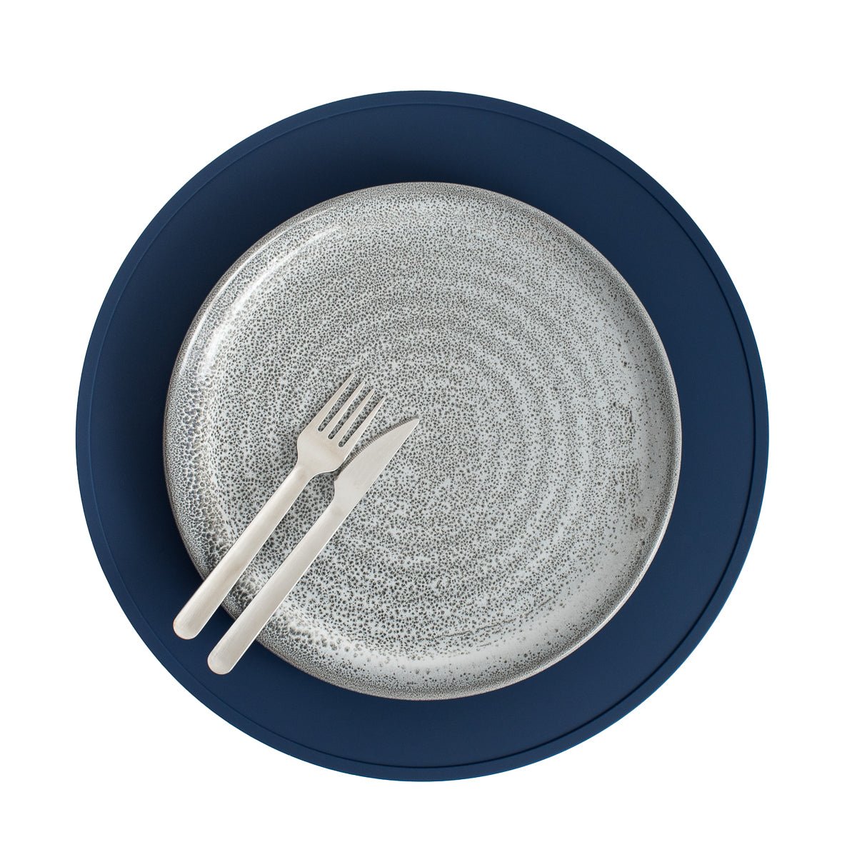 Round Silicone Placemat in Navy
