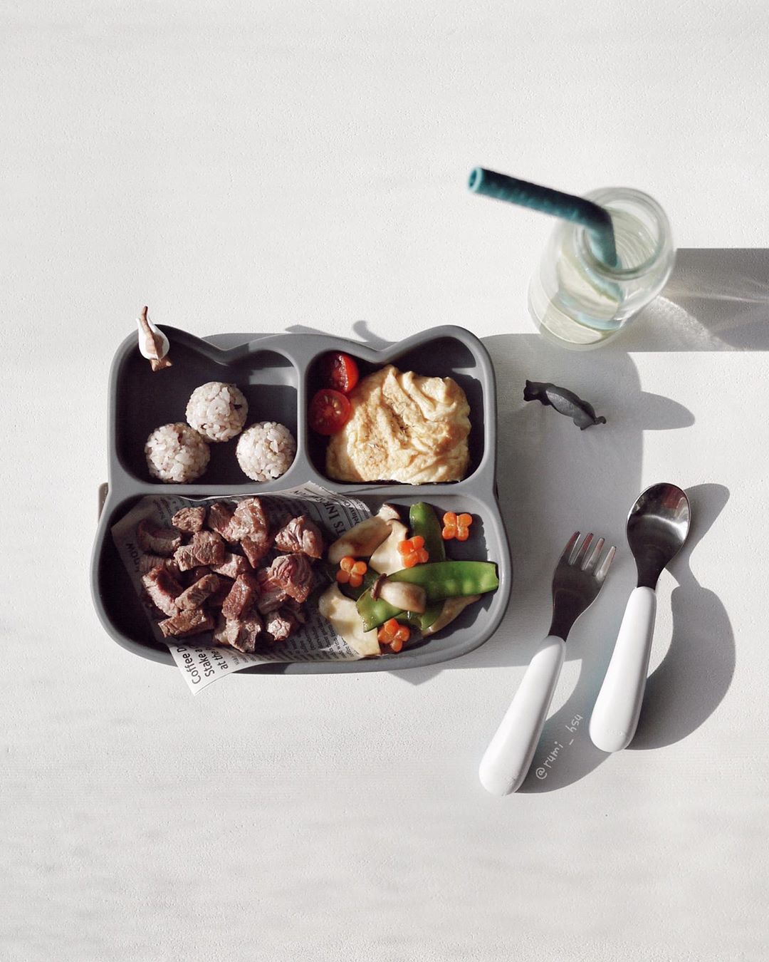 Cat Stickie® Plate - Charcoal
