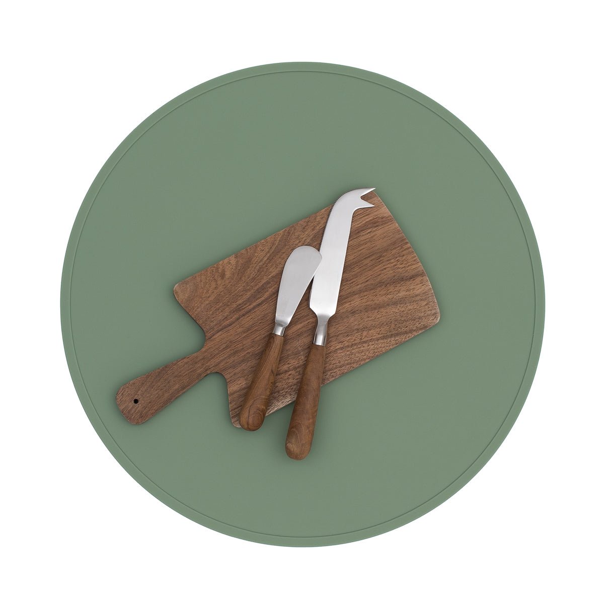 Round Silicone Placemat in Sage