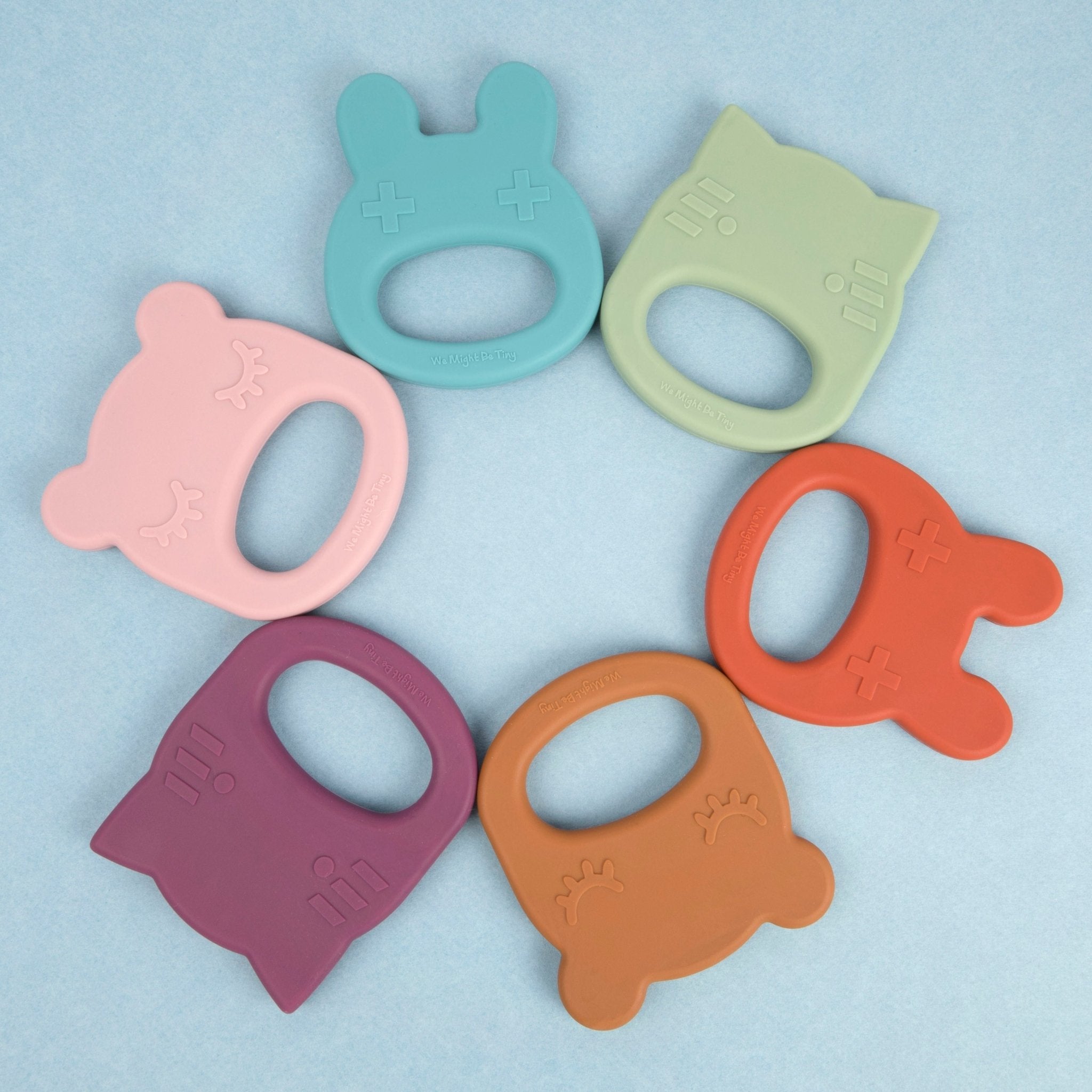 Our silicone bear teething ring in chocolate brown