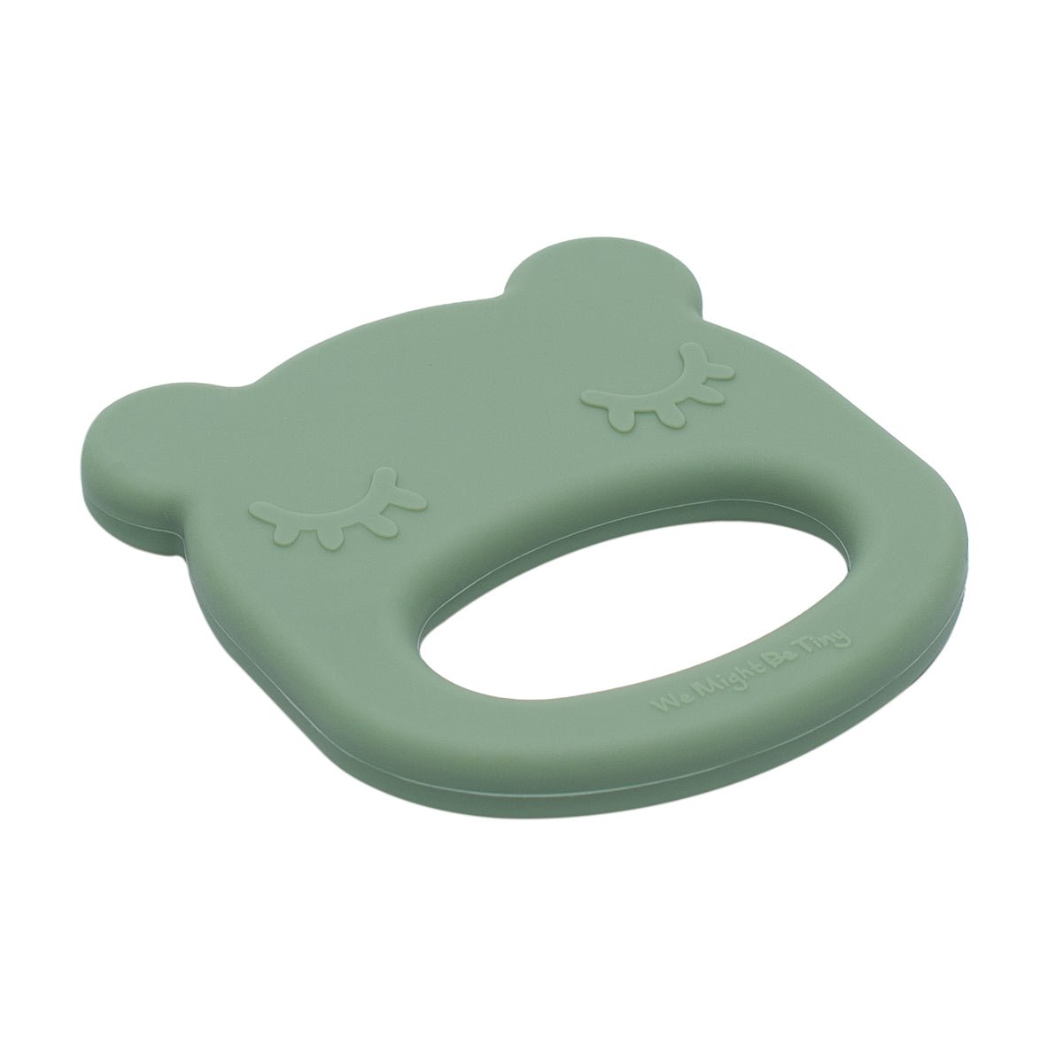 Our silicone bear teething ring in Sage