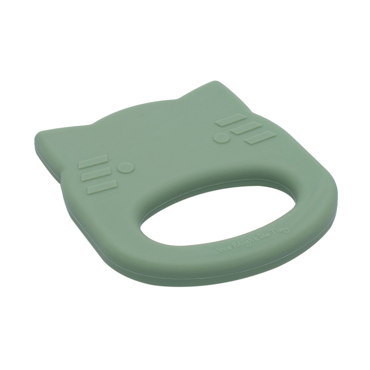 Our silicone cat teething ring in Sage