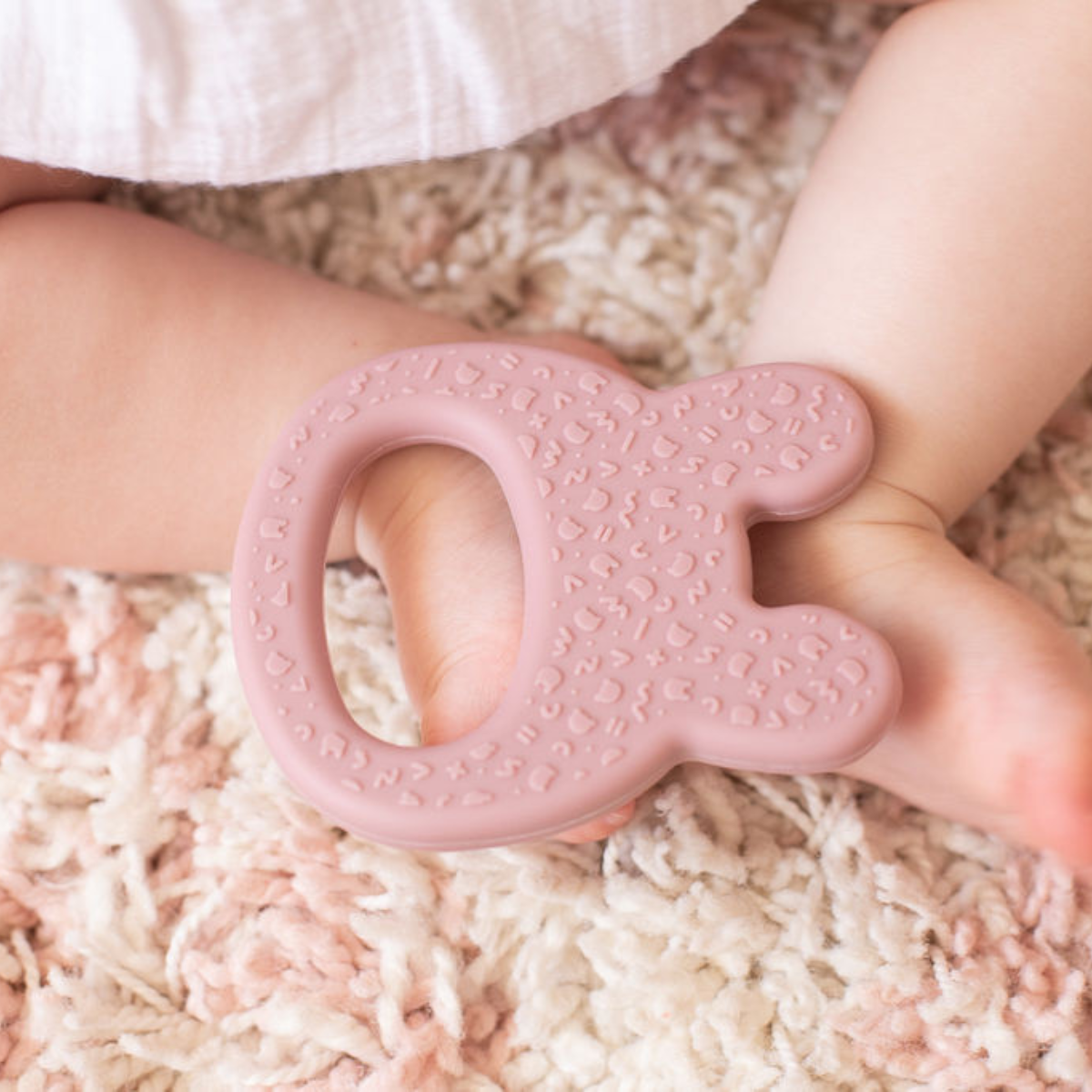 Bunny Teether - Dusty Rose