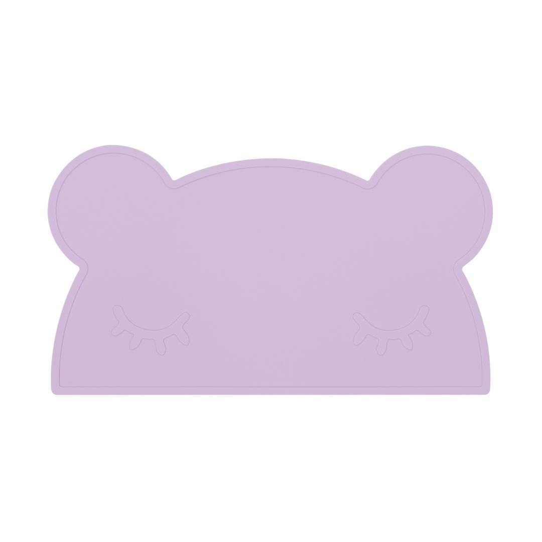 Silicone bear kids placemat in the shade lilac.