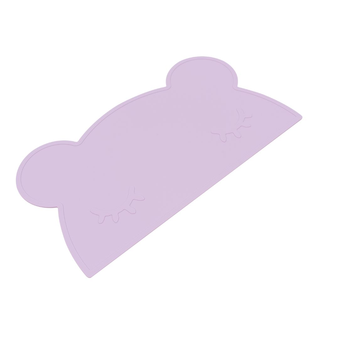 Silicone bear kids placemat in the shade lilac.